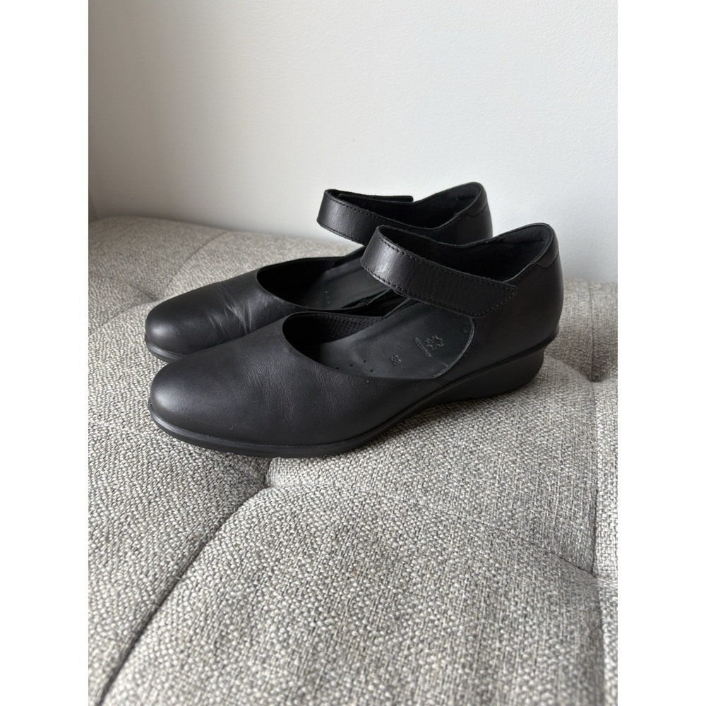Ecco Women's Felicia Mary Jane Elegant Leather Shoes Black Sz 7/7.5 Eu38